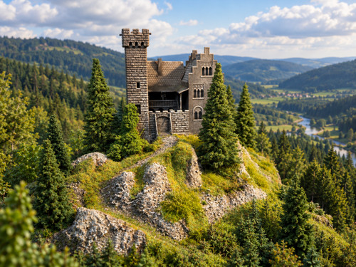Schön gestaltetes diorama - gestaltetes,